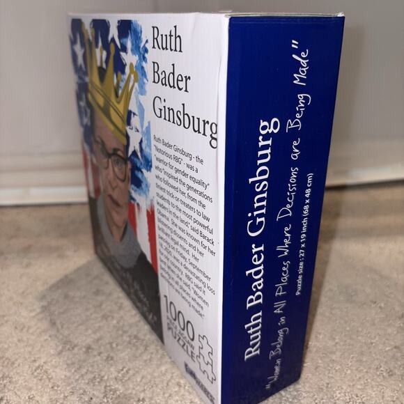 Ruth Bader Ginsburg RBG 1000 Piece Jigsaw Puzzle 27" x 19" NEW Sealed - Picture 4 of 5